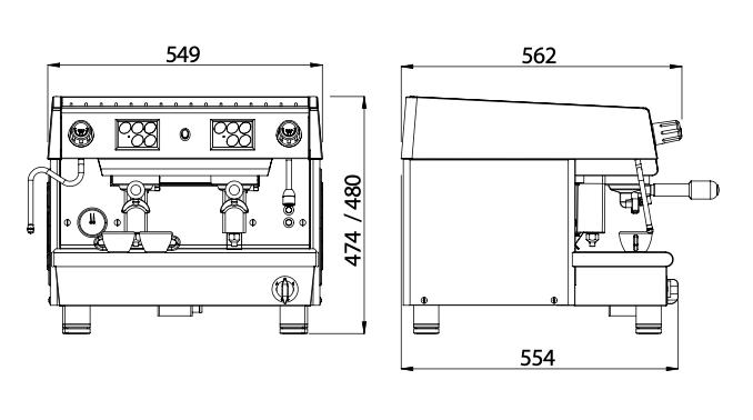 BFC OPERA - ELECTRONIC 6 LT BOILER - 2 Group