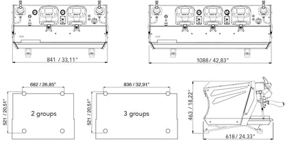 BFC AVIATOR V4 - TCI - ELECTRONIC  - 11-LT BOILER + 2x0.8LT - 2 Group